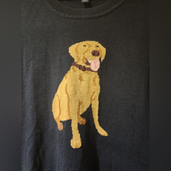 Brooks Brothers Navy Yellow Labrador Sweater - Picture 3 of 4